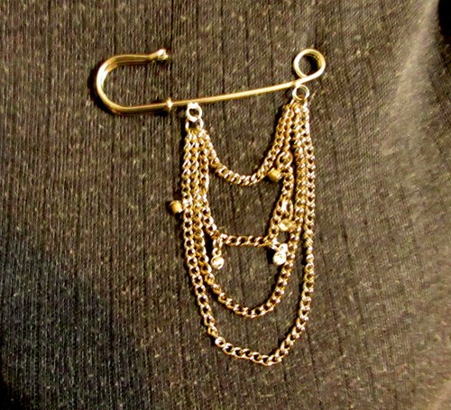 Silver large 6cm safety - silver,