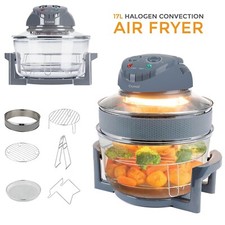 17L Halogen Air Fryer Rotary Convection Oven Multi Cooker Low Fat Health Grey
