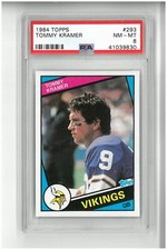 1984 Topps Tommy Kramer PSA 8