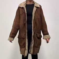 Paco Rabanne Genuine Sheepskin Shearling Suede Coat Jacket UK 12 or Mens Medium