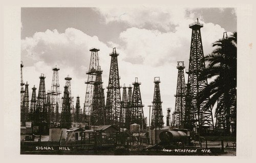 Vtg rppc postcard oil - postcard,