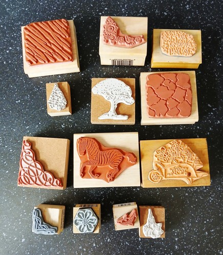 Wooden block ink rubber - 13,