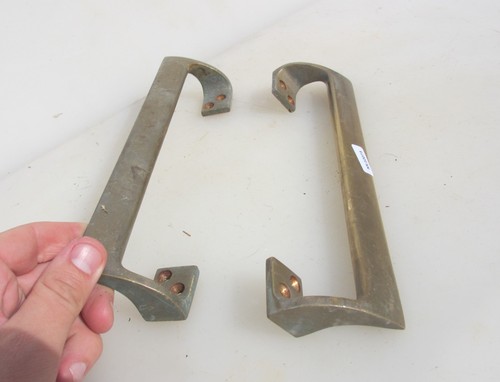 Vintage brass door handles - brass,