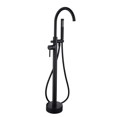Black freestanding bath - black,