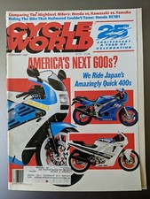 Vintage Cycle World Magazine - Feb 1987 - 25th Anniversary - Honda RC181, Yamaha