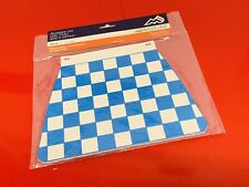 LAMBRETTA VESPA ITALIAN METAPLAST NOS BLUE AND WHITE CHECKERED REAR MUDFLAP