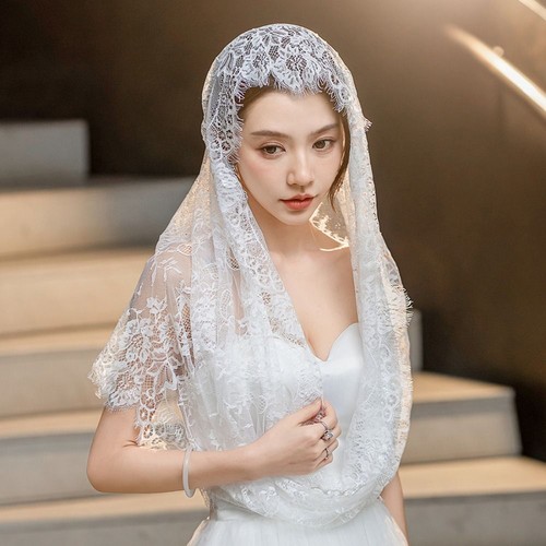 Lace veil bride - lace, mantilla