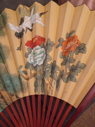 Vtg large chinese fan - vtg,