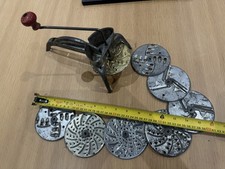 Vintage Mini Mouli Julienne 8 Disc Slicer Shredder Grater Made In France