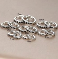 Women Silver Black Small 925