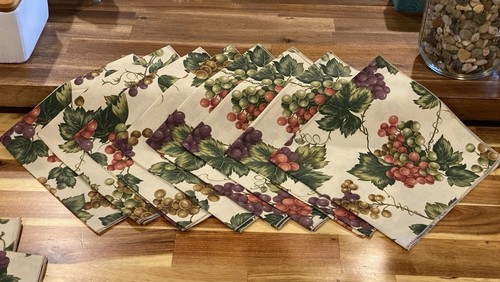 Vtg cloth napkins grape - vtg,