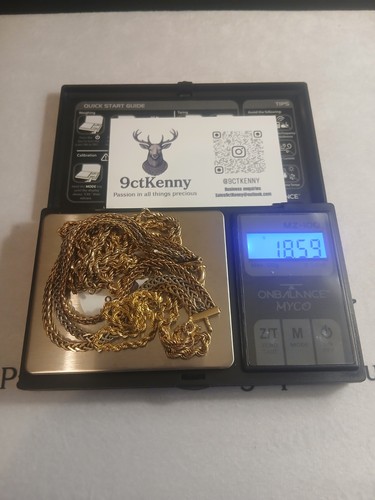 9ct gold jewellery scrap - 18.5g,