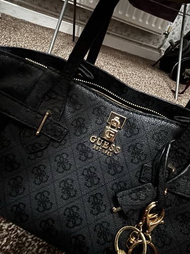 Guess black leather - black, medium