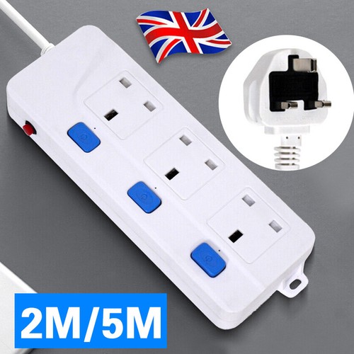 Gang way uk mains plug - 2m/5m,