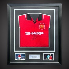 Eric Cantona, Signed And Deluxe Framed Manchester United Shirt £399