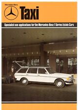 Mercedes-Benz 240TD Estate Taxi W123 1980-1982 UK Market Foldout Sales Brochure