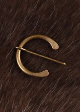 Medieval Brass Oval Fibula Cloak Pin / Penannular Brooch Reenactment Costume
