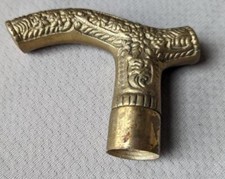 antique BRASS walking stick