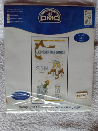 Dmc champagne glasses cross - champagne,