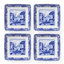 Spode Blue Italian Set of 4 Square Dishes