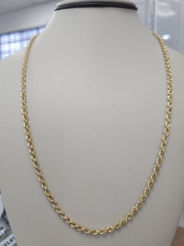 Gold rope chain 18k yellow - chain,