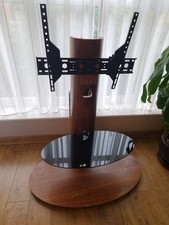 Heavy Duty Floor TV Stand with Mount for 32-65" TV Black Tempered Glass Shelf