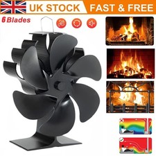 Small 6 Blade Stove Fan for Wood Burners & Multi Fuel Gas Stoves Heat Powered