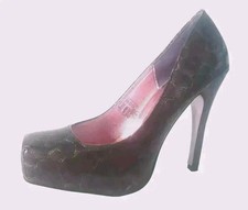 CHIC WOMENS PURPLE PATENT CROC
