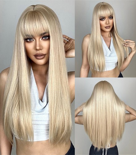 Gradient blonde long straight - gradient,