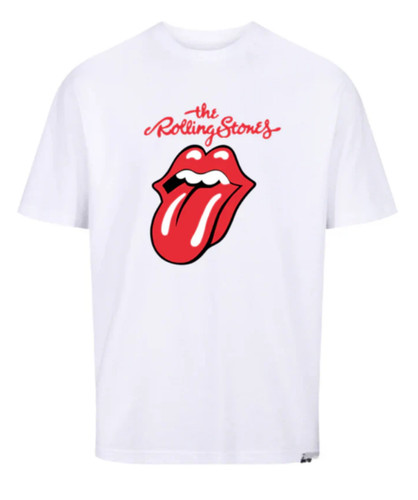 Rolling stones shirt white - rolling,