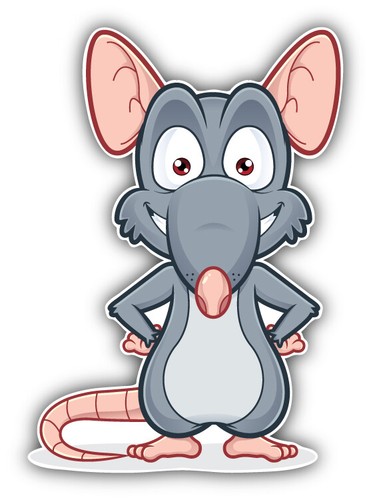 Funny rat cartoon car - funny, bumper