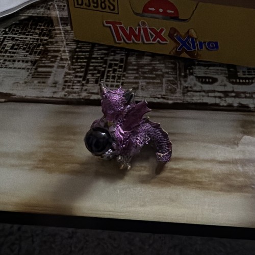 Purple dragon with globe - dragon, a