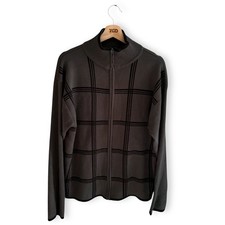 Mens Zip Up Cardigan Grey