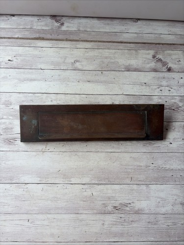 Antique brass letter box - brass,