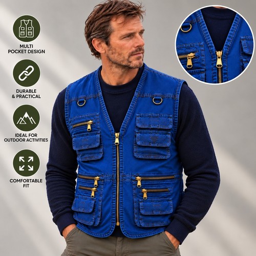 Mens multi pocket fishing - mens,