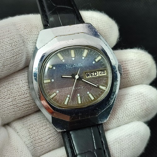 Vintage soviet watch slava - vintage,