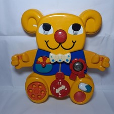 Vintage 1982 Matchbox Yellow Teddy Bear Baby Cot Activity Toy Kid Retro 
