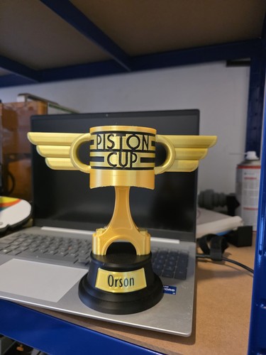Personalised piston cup trophy - personalised,