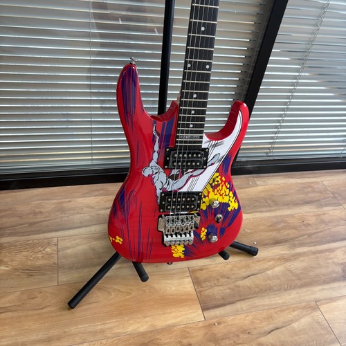 Red electric guitar joe - red,