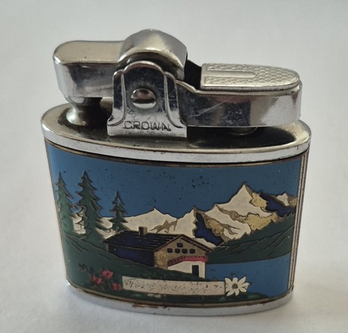 Vintage crown petrol lighter - vintage,