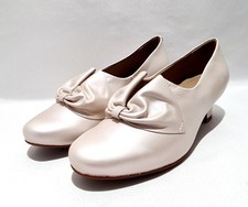 Hotter Donna Iridescent Leather Court Shoes Size 5.5 UK Wide Fit EXF New