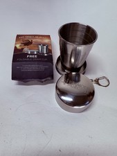 The Famous Grouse Whisky Steel Cup Keychain Keyring Shot Pop Up Collapsible