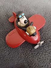 Vintage Wallace & Gromit Figure 1989 Gromit In Plane Plastic Toy Collectable 