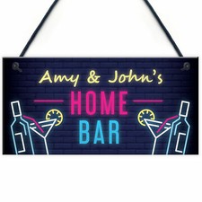 PERSONALISED Home Bar Plaque