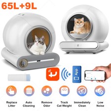 Automatic Cat Litter Box 65L Self Cleaning Litter Tray Smart App Control WIFI UK