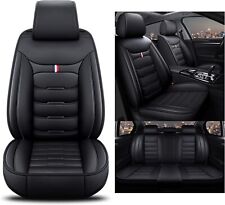Full Set Car Seat Covers 5 Seats Front + Rear Set Cushions Pu Leather Waterproof