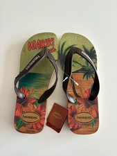 HAVAIANAS MENS SURF WAIKIKI BEACH HAWAII FLIP FLOP SIZE UK 43/44 BRAND NEW