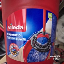 Vileda Super Easy Torsion Wringer Power Mop Bucket Red SuperMocio NewOnly BUCKET