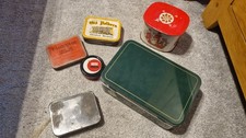 Vintage Tin Collection Siltex Elastoplast Brooke Bond Old Holborn