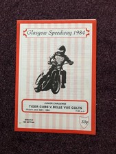 Speedway programme Glasgow Tiger Cubs v Belle Vue Colts 25th May 1984